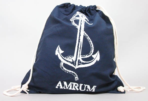 Turnbeutel Amrum mit Anker, blau